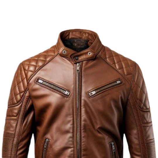 Men's Brown Racer Biker Leather Jacket