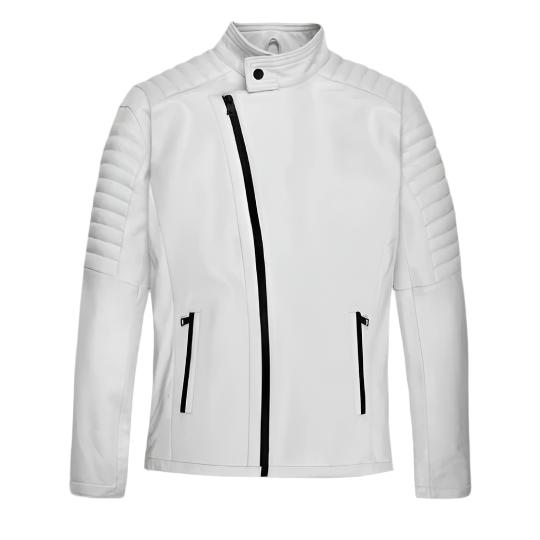 Men's White Titan Leather Jacket